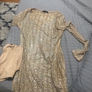 Sheer rhinestone dress